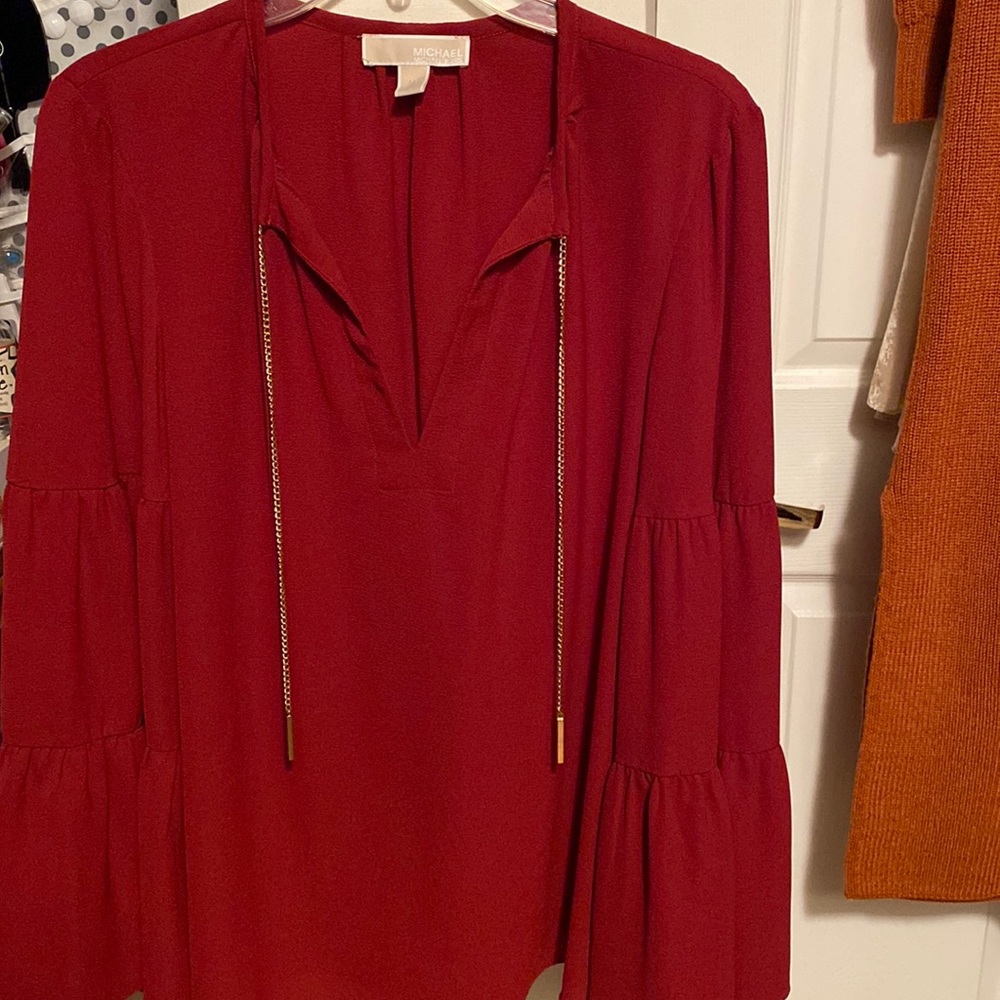 Beautiful deep maroon MK blouse